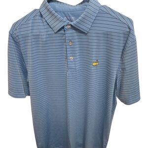 Blue Striped Polo Shirt